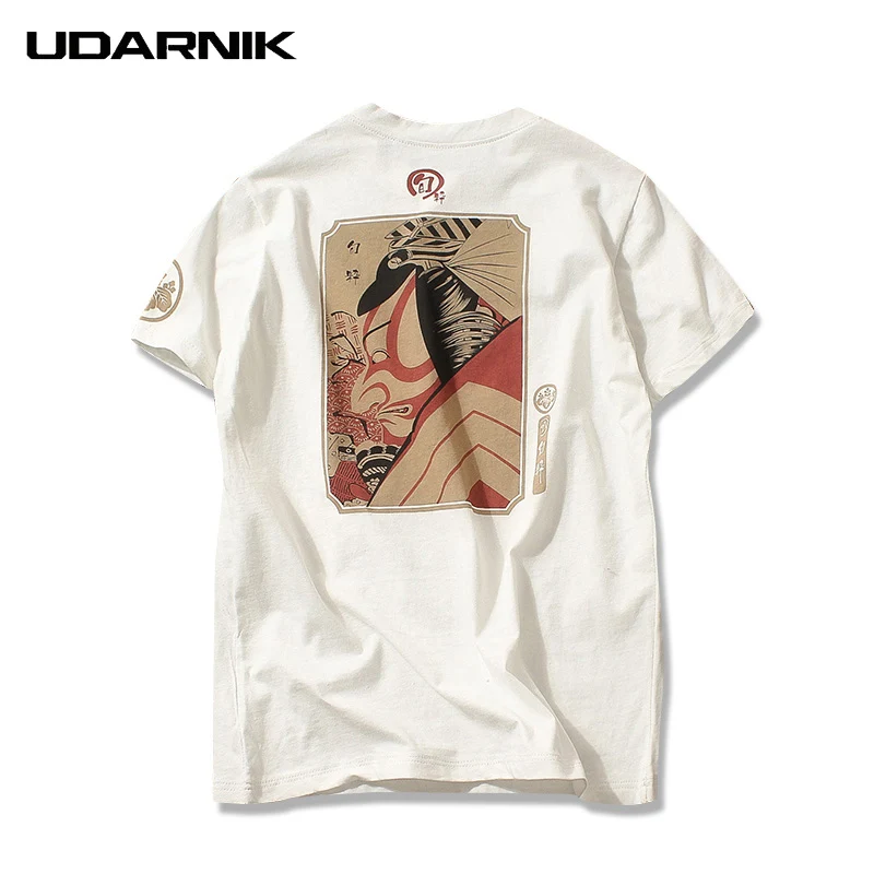 Men Japanese Oversized T shirt Summer Harajuku Printed Tee Tops M 5XL
