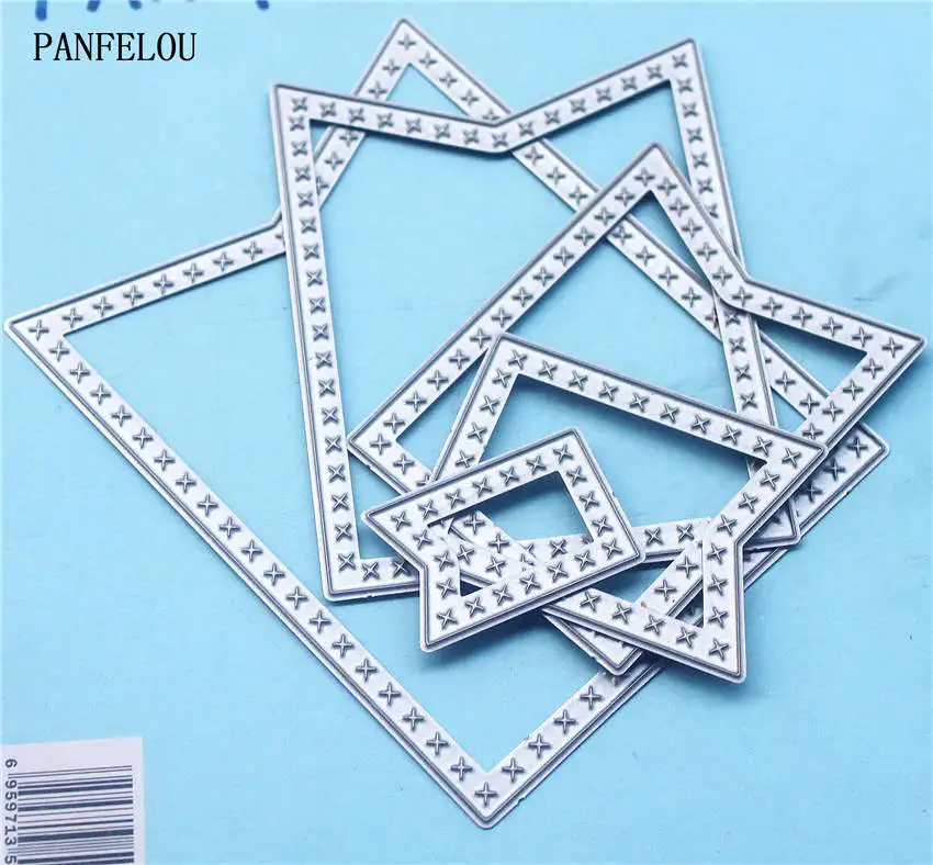 

PANFELOU Metal craft Star geometry paper die cutting dies for Scrapbooking/DIY Christmas wedding Halloween Greeting cards