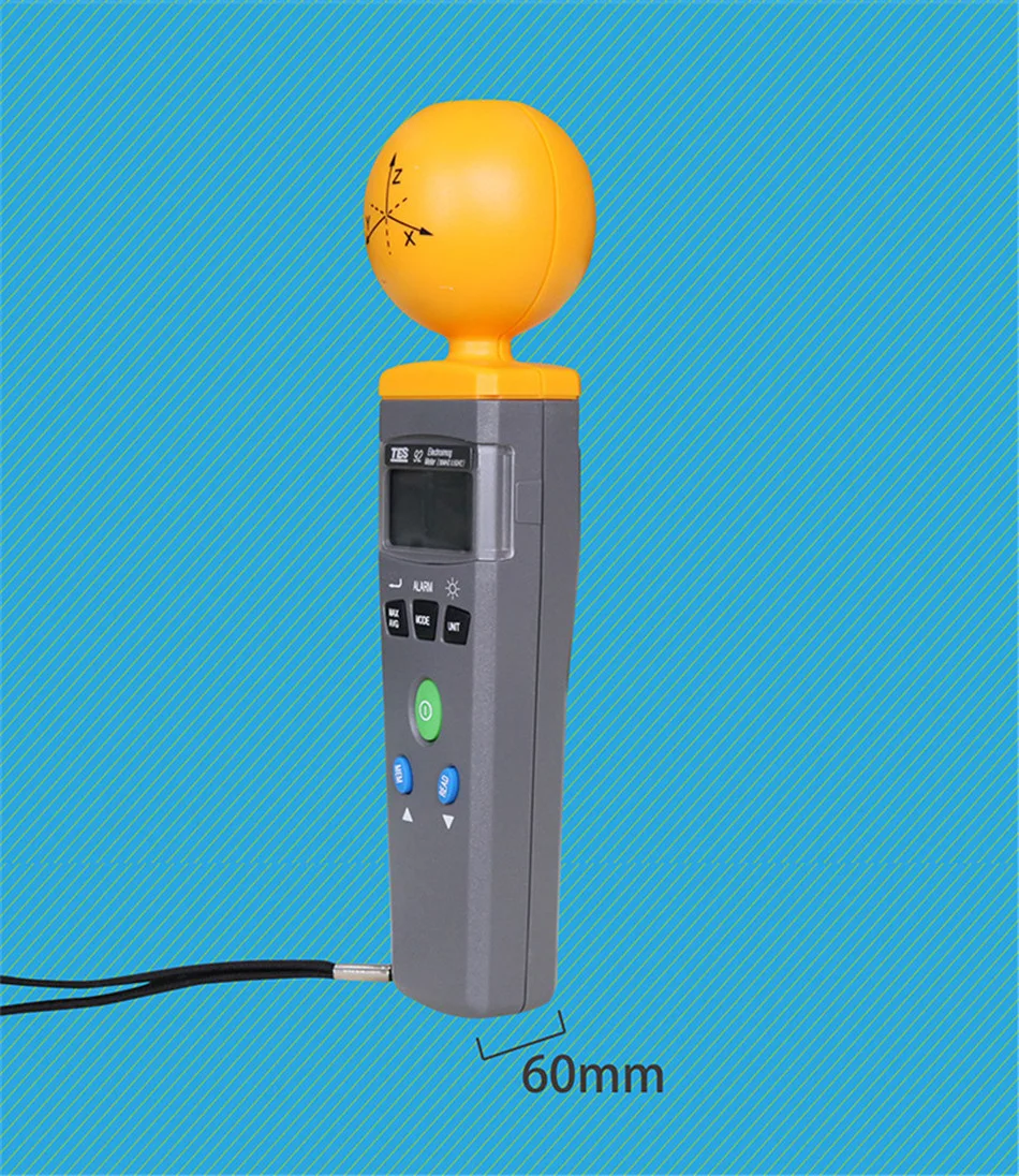 EMF Medidor Data Logger O Detector de Radiação Eletromagnética