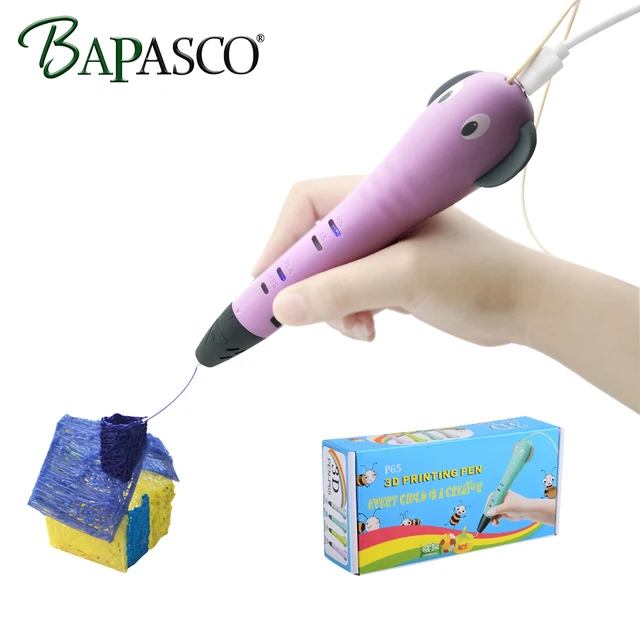 Best Offers 2018 3D Pen Original BAPASCO 3D Printing Pen Elephant Appearance Drawing Pen 3D Model 5V2A Kids Best birthday Gift 3D Doodle Pen