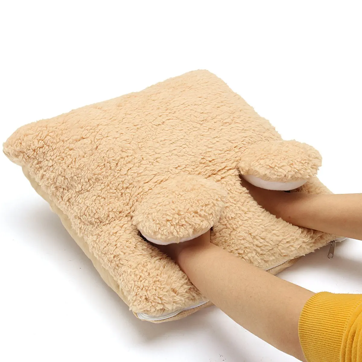 

DC 12V 18W Flocking Plush Electric Heated Fabric Soft Hand Foot Warmer Washable Cushion Heating Rug Electric Heating Pads