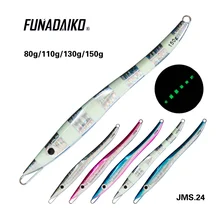 FUNADAIKO 5 pçs/lote lento lento jigging isca de pesca jig de metal jig Jig velocidade longas iscas de pesca iscas de 110g 130g 150g equipamento de pesca