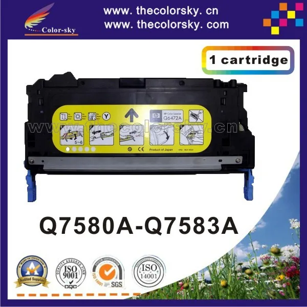 (CS-H7580-7583) print top premium toner cartridge for HP Q7580A Q7581A Q7582A Q7583A Q7580 - Q7583 7580 - 7583 6k/4k free dhl