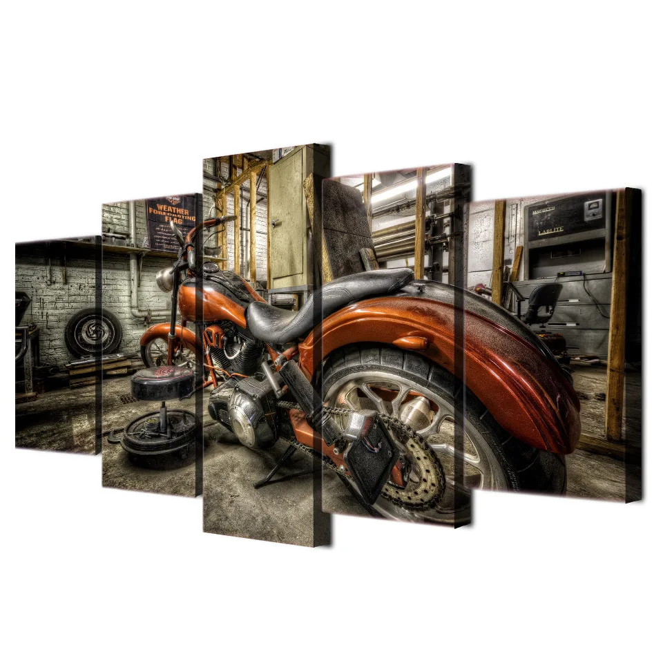 

5D Full Drill DIY 5 Panel 5d diamond painting hoto Motorcycle Race 3D Land Sea turtle Cross Stitch Mosaic Rhinestone Decor