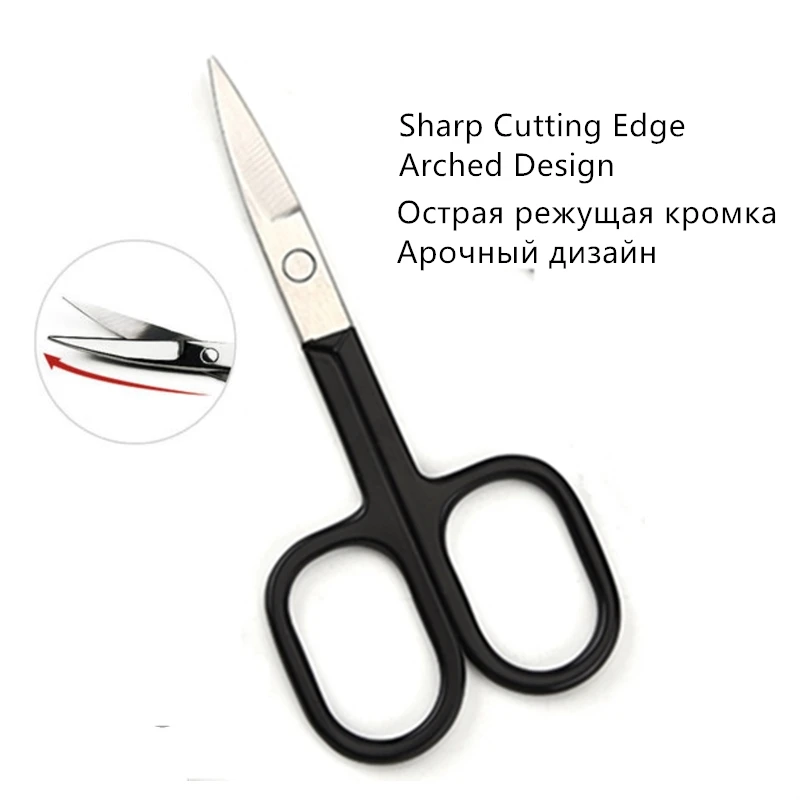 Ножницы для макияжа из нержавеющей стали острые/круглые/наклонные наконечники с