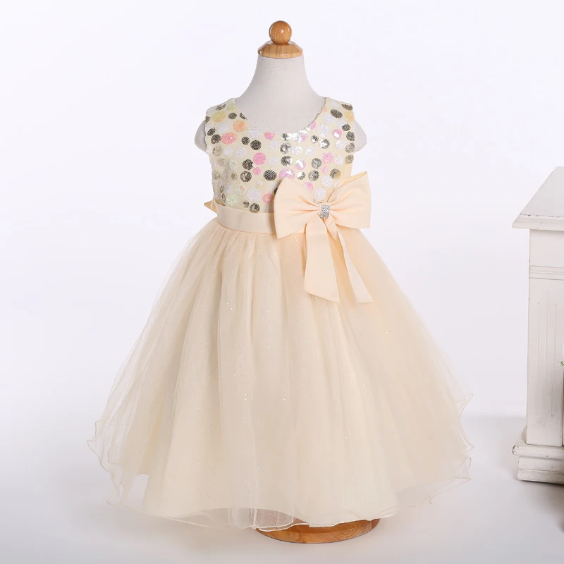 

Wholesale Embroidery Beading Dress For Girl Cute Dot Ankle-Length Party Ball Gown With Bow and Crystal 12pcs/lot free DHL L-119