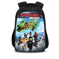 Мультфильм мальчики девочки школьные сумки рюкзак забавная игра Ninjago принт Детский рюкзак Детская сумка Младенческая Сумка