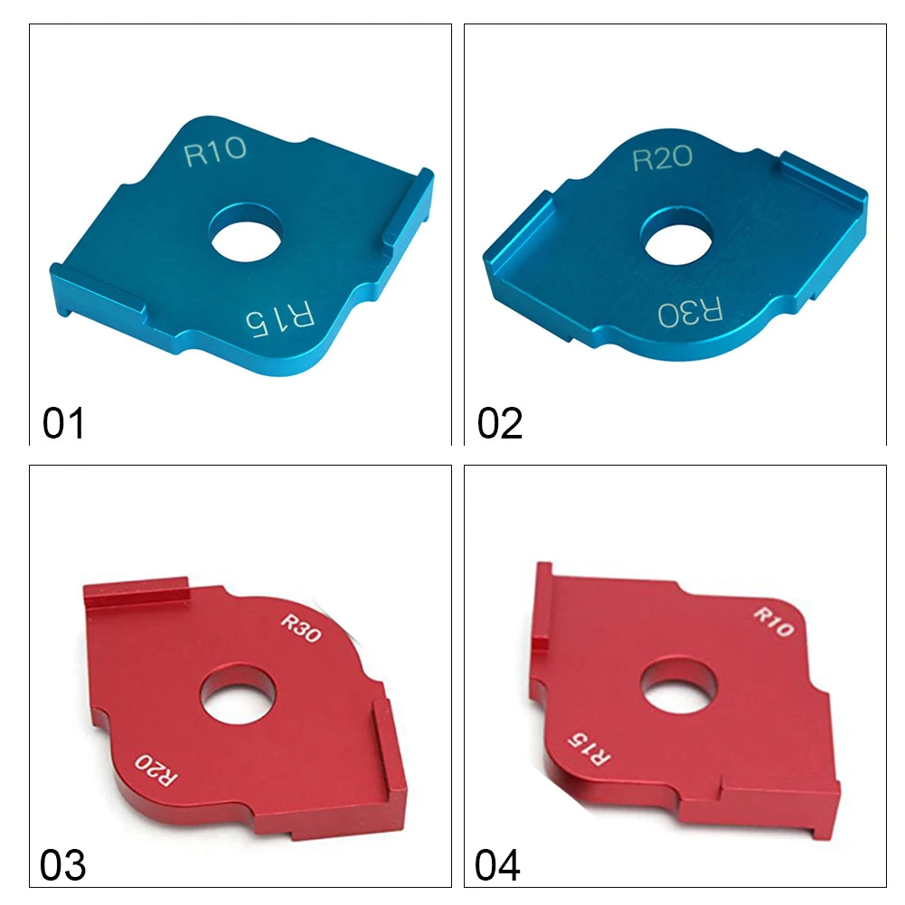 2 шт. резьбы машина обрезки деревообрабатывающий Круглый Угол R угол шаблон арки Деревообработка половина филе Быстрый локатор