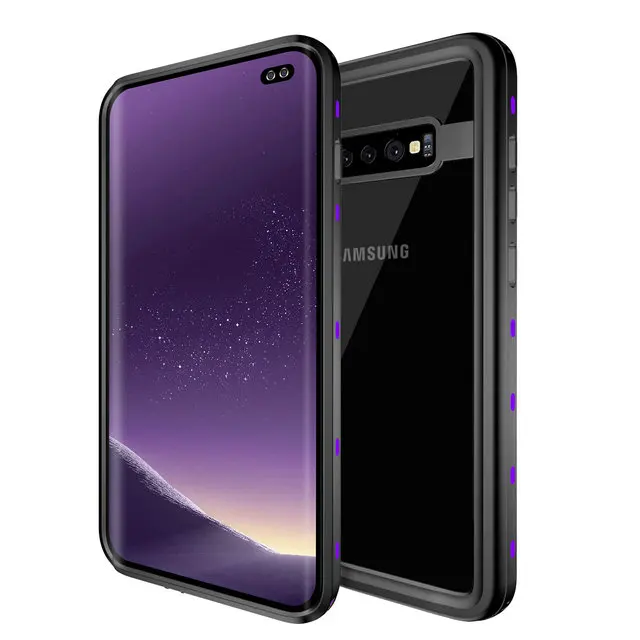 IP68 Водонепроницаемый чехол для samsung S10 5G чехол samsung Galaxy S10 Plus водонепроницаемый чехол PC для samsung S10E S10+ Водонепроницаемый Чехол - Цвет: Purple