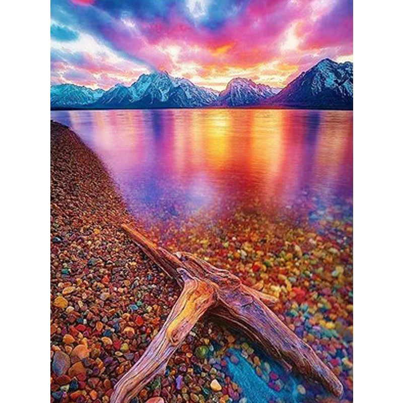 

Scenery Diamond embroidery circle diamond painting rhinestone crystal painting home decoration