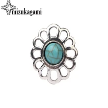 CONCHO Zinc Alloy Oval  Hollow Out Buttons Charms Pendants 3pcs/lot 33*26MM Jewelry Findings for Jewelry Making Supplies