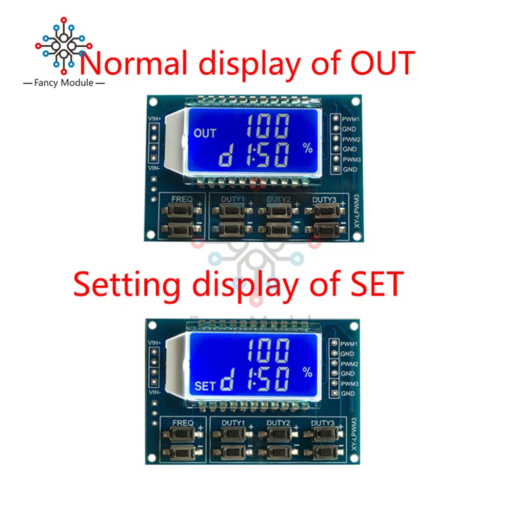 DC 3,3-30 в 3 канала частота 1Hz-150 кГц рабочий цикл 0-100 Регулируемая метр ШИМ генератор сигналов с ЖК-дисплеем