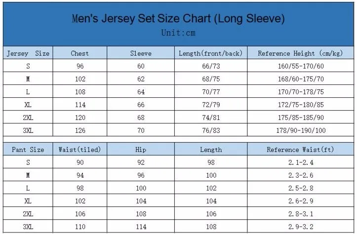 Men Jacket Sets' size