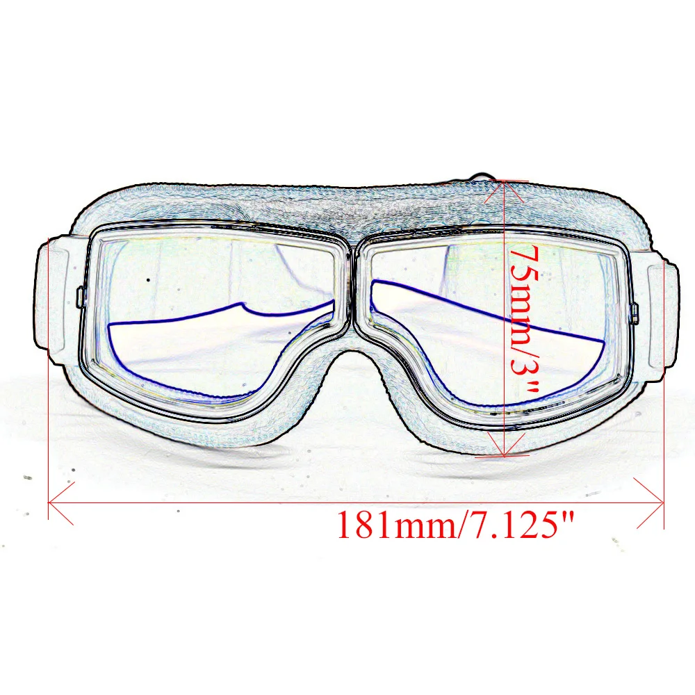 Высокое качество, натуральная кожа, мото, Ретро стиль, мотоциклетные очки, Lunette, для мотокросса, байкерские очки для кафе, Racer, прозрачные очки