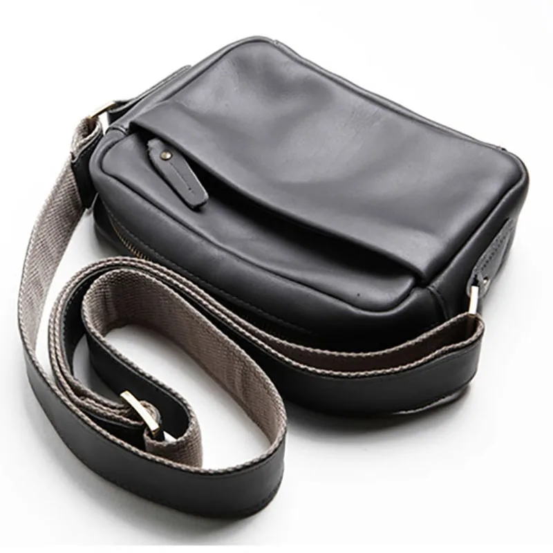 AETOO Men's head cowhide shoulder bag leather bag male and female crossbody bag single shoulder bag