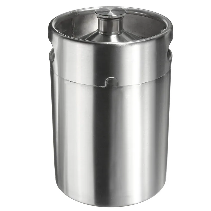  Stainless Beer Kegs Portable Stainless Volume 5 Liter 176Oz Mini Keg Beer Growler Home Brew Draft B