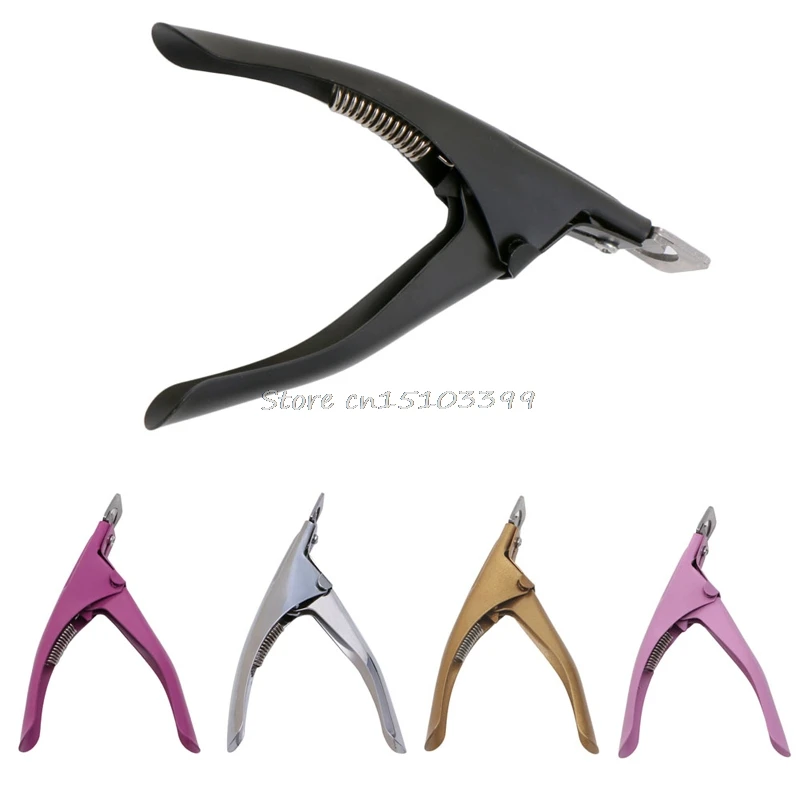 

New 5 Colors Acrylic UV False Fake Nails Tips Manicure Cutter Clipper Tool Stainless Steel Scissors Drop Ship
