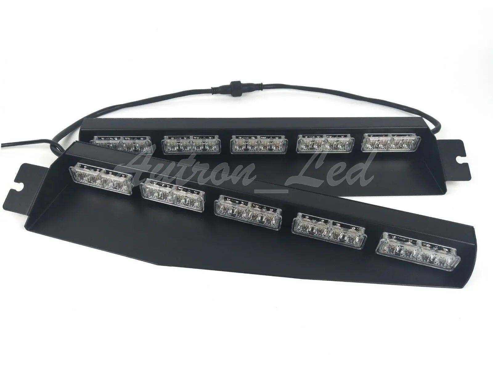 

34" Amber LED Emergency Visor Dash Deck Split w/ Take Down Flash Strobe Lightbar