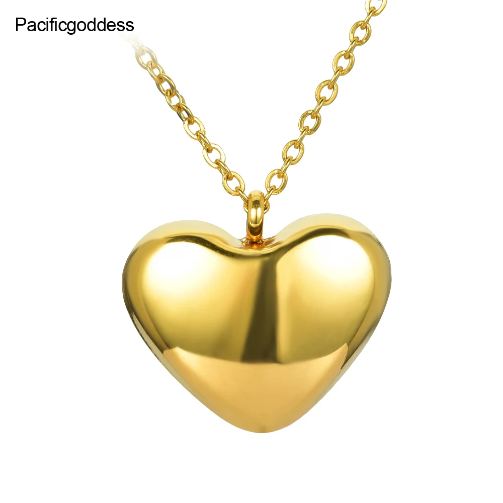 Ожерелье с подвеской в виде сердца из нержавеющей стали для женщин