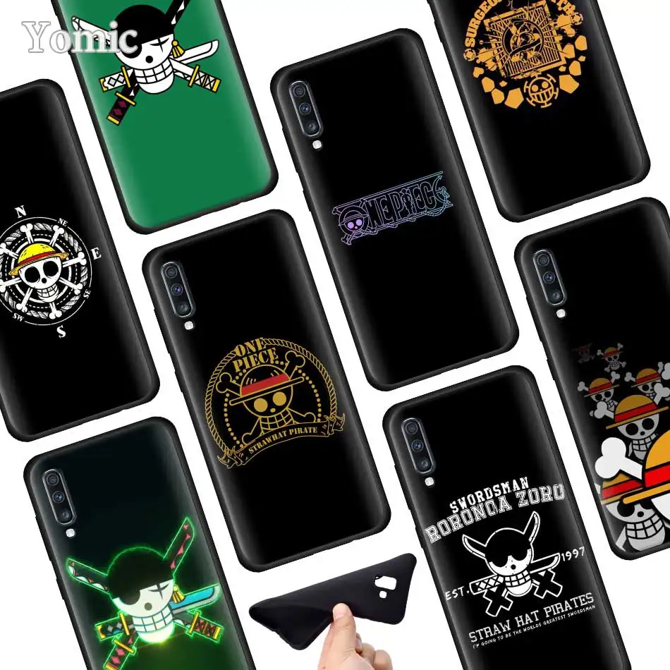 

Silicone Soft Phone Case for Samsung Galaxy A50 A40 A70 A30 A20 A80 A6 A7 A8 Plus 2018 Back Case One Piece Anime logo