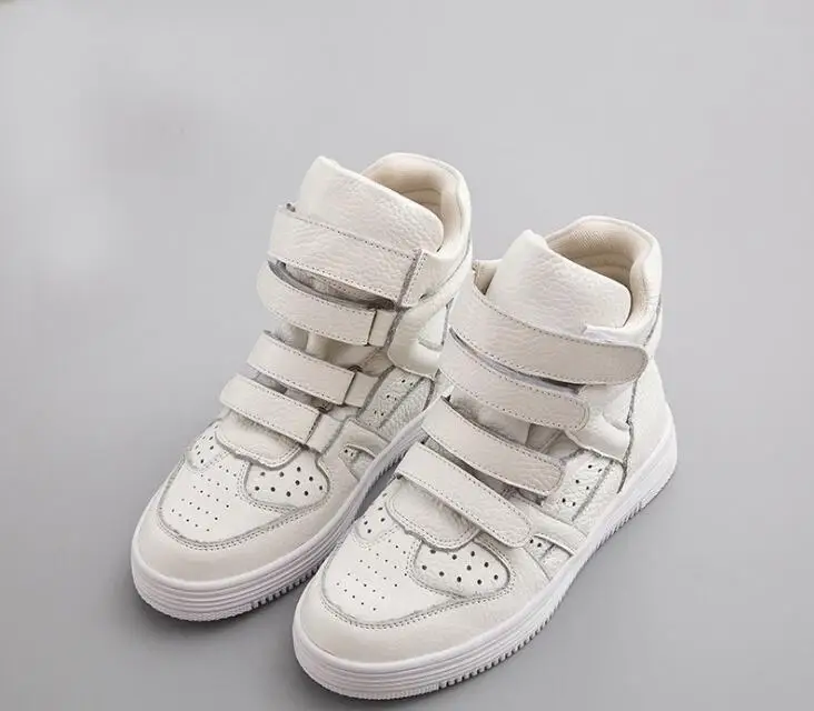 

Children's shoes 2018 winter new boys high to help Genuine Leather plus velvet warm casual shoes girls outdoor non-slip shoes