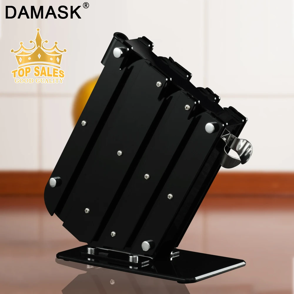 

Damask Large Capacity Knife Holder Stainless Steel Kitchen Knife Stand Multifunctional Knife Block Sooktops Shelf Knife Holder