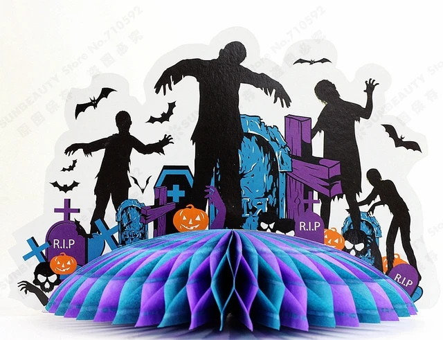 Best Price 3D Zombie Tabletop Pendulum  Centerpiece Table Decor Haunted House Haunted Castle Centerpiece Spooky House Halloween Decor