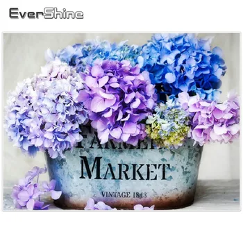 

Evershine 5D DIY Diamond Painting Flower Pictures Of Rhinestones Full Drill Diamond Embroidery Flower Handmade Home Decor
