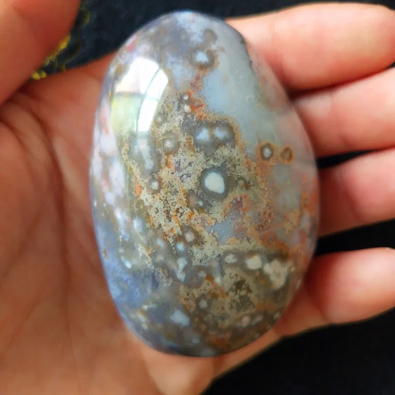 Натуральный камень морская яшма пальмовые целебные кристаллы декоративная коллекция камней и кристаллов - Color: E17             135g