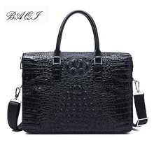 BAQI Men Briefcase Bag Handbags Crocodile Pattern Cow Leather Man Shoulder Messenger Bag Password Lock Men Computer Business Bag wmnuo men briefcase bag handbag crocodile pattern cow leather man shoulder messenger bag password lock men computer business bag