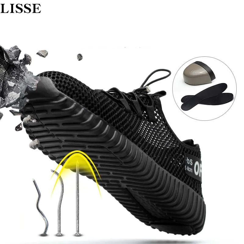 2018 جديد أزياء الرجال أحذية السلامة تنفس تحلق المنسوجة مكافحة تحطيم الصلب تو قبعات مكافحة ثقب مزيل العرق رجل العمل أحذية 2018 جديد أزياء الرجال أحذية السلامة تنفس تحلق المنسوجة مكافحة تحطيم الصلب تو قبعات مكافحة ثقب مزيل العرق رجل العمل أحذية