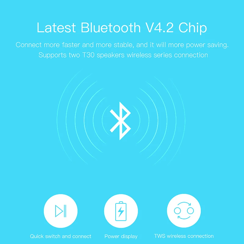 Тисо T30 30 часов непрерывной работы беспроводной Bluetooth V4.2 динамик 8 Вт