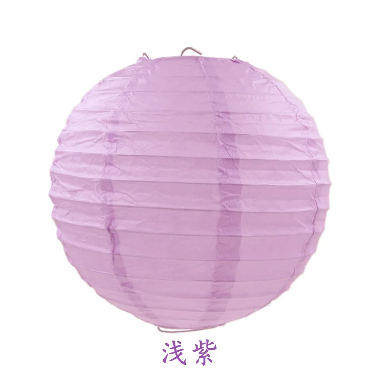 6 дюймов(15 см) разноцветные китайские традиционные круглые LED светильники Свадебная вечеринка украшения лампион риса лампы бумажные шарики - Цвет: light purple