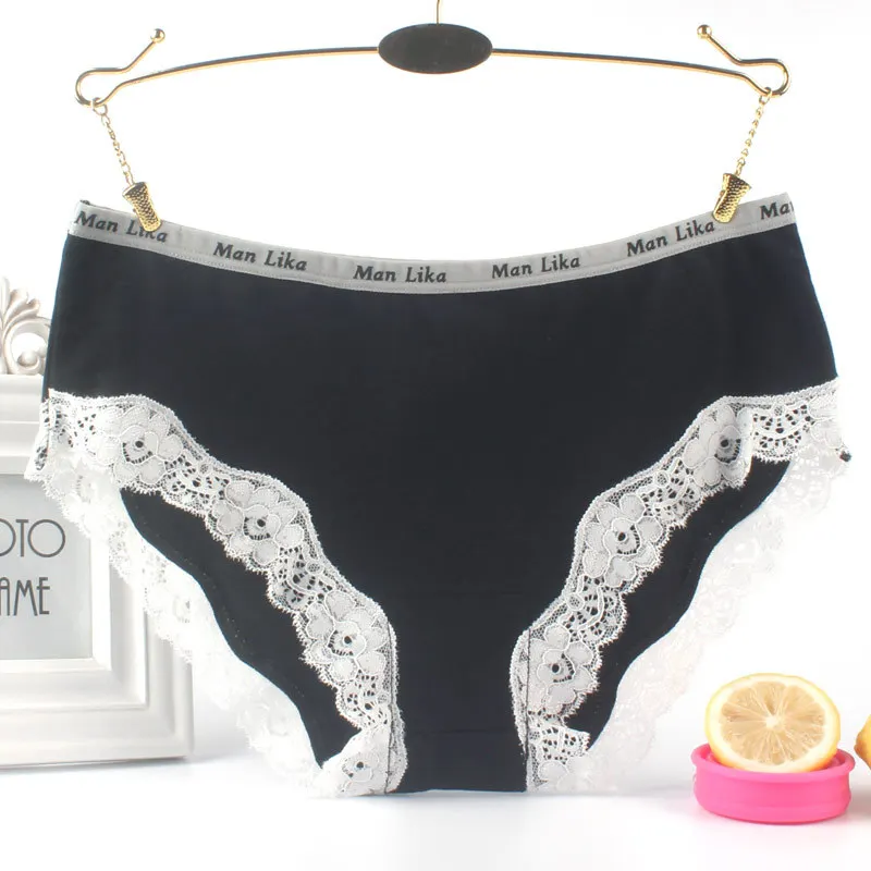 New Brand Woman Cotton Cute Panties Vs Love Pink Women Briefs Lace Decoration for Girls Calcinhas Underwear Lingerie Intimates (10)
