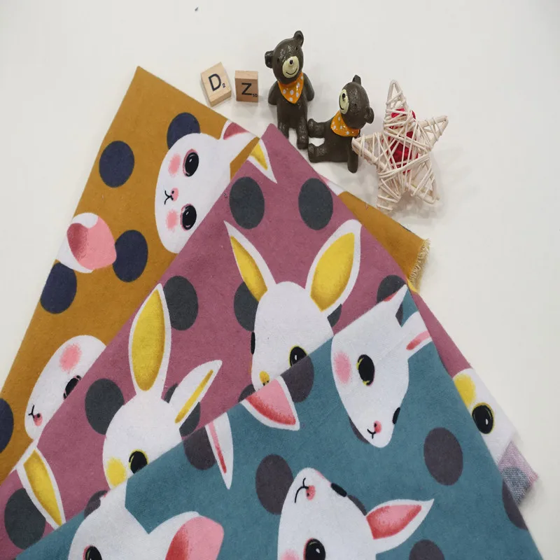 50x145 см милый кролик ткань плюшевая ткань особенно желтый без ворса сделать Санта Клаус Рождество офис одеяло платье