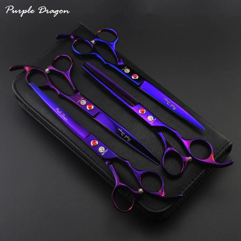 

Professional Pet Grooming Scissors set 7 inch 8 inch Straight & Thinning & Curved scissors 4pcs/3pcs set for Dog grooming