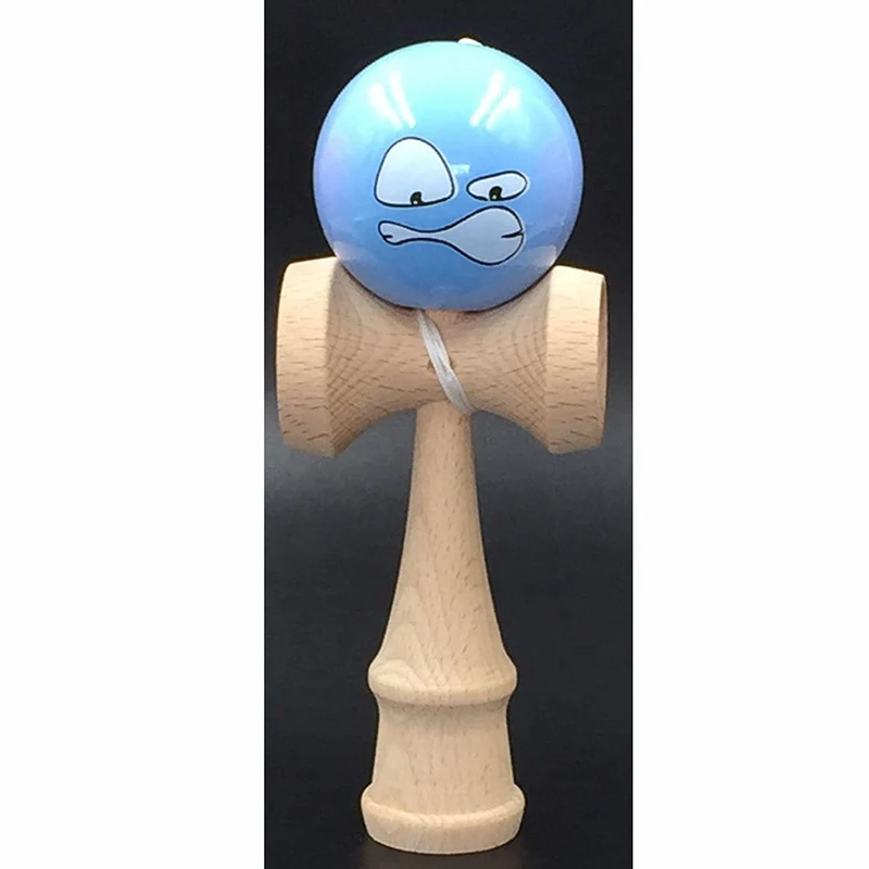 6 см пародия забавное лицо Kendama Бук деревянные жонглирование умелые шары профессиональный спорт на открытом воздухе игрушки для детей взрослых