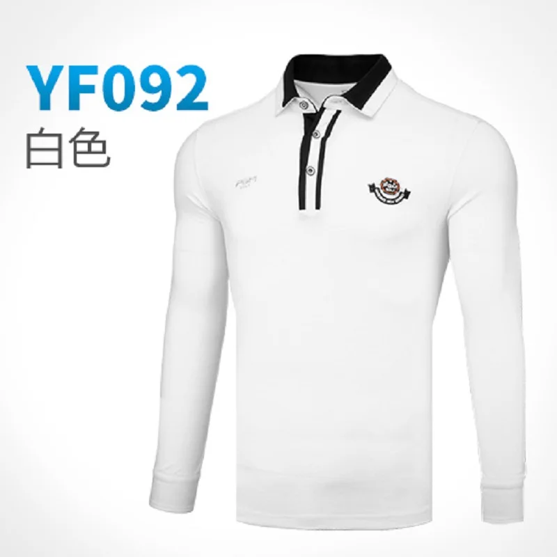 PGM брендовая одежда рубашка подходит для одежды мужская футболка с длинным рукавом мяч ветрозащитный Ropa Мужской Гольф Clothse рубашка для настольного тенниса - Цвет: Белый