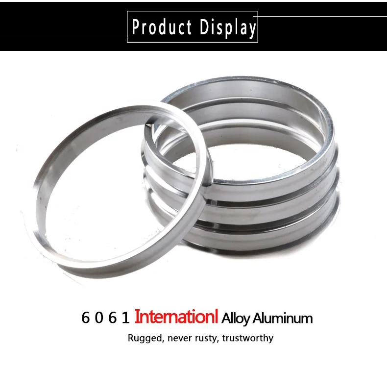 Кольцо втулки из сплава 73,1-56,6, серебряное центриковое кольцо для автомобильных колес, автомобильные аксессуары, кольцо втулки из сплава OD 73,1