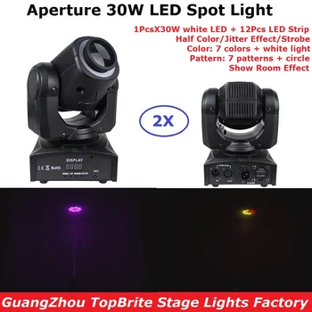 

2 Pack Eyourlife LED Inno Pocket Spot Moving Head Light 30W DMX Dj 8 Patterns 8 Colors Stage Effect Lights With 12Pcs LED Strip