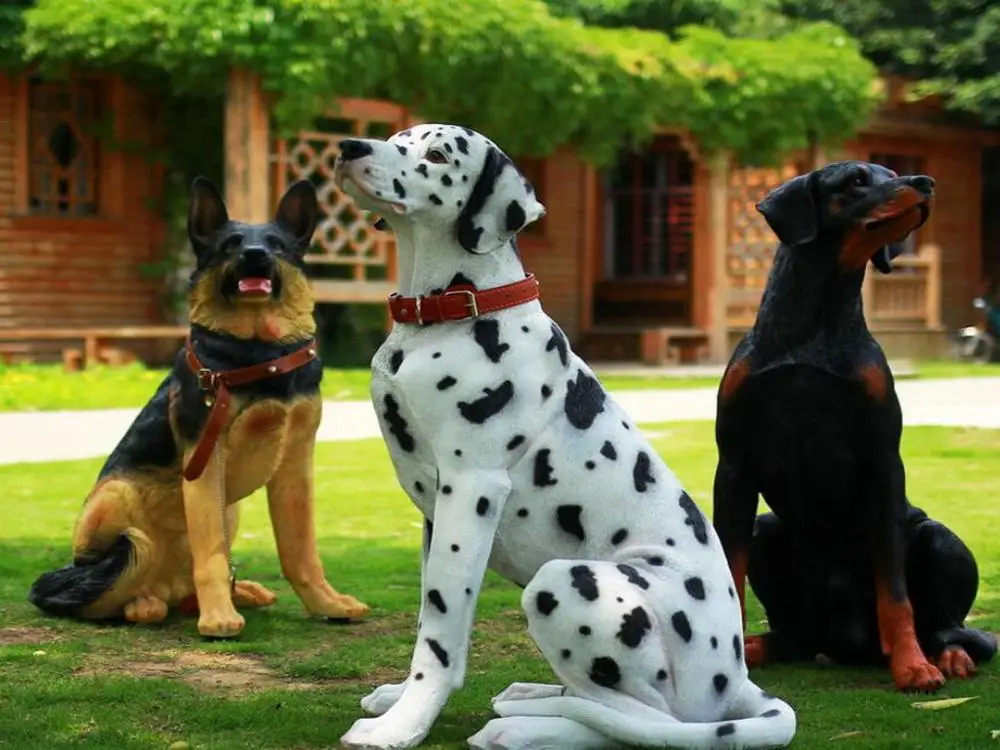 

Simulation imitation emulation animal universal personalised Doberman Pinscher dog figure house garden bar pet decoration