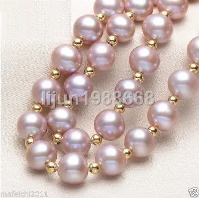 

18"9-10MM NATURAL SOUTH SEA GENUINE PURPLE PEARL NECKLACE