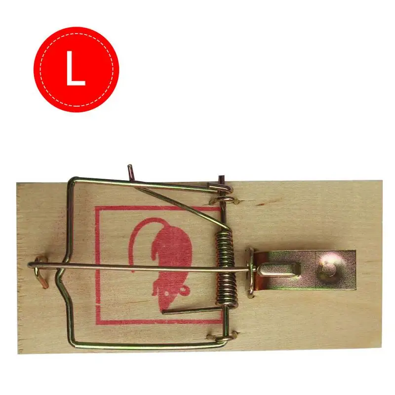 Многоразовая деревянная приманка для мышеловки мышей вермин грызун борьба с вредителями домашняя садовая ловушка для мыши уличное использование - Цвет: L