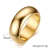 Meaeguet 7mm Wide Classic Wedding Rings For Women Men Round Stainless Steel Bijoux Engagement Wholesale Jewelry Wedding Bands ► Photo 3/6