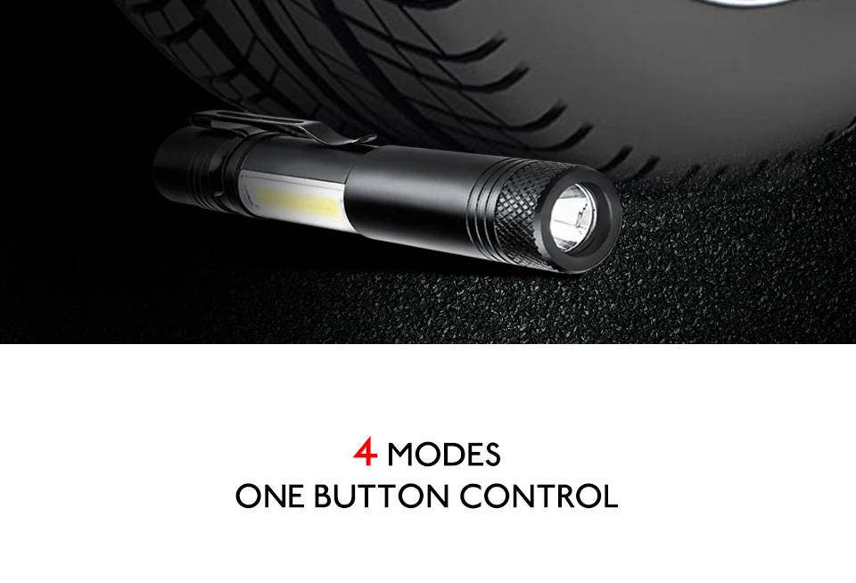 Q5+COB LED Flashlight Powerful LED Torch Flashlight Lanterna (7)