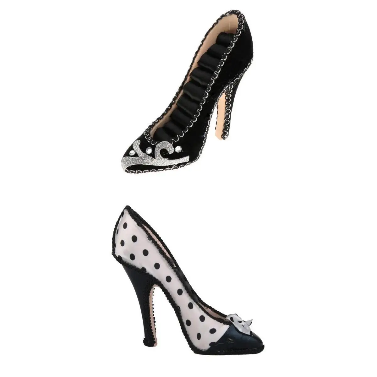 

2 Pieces Ring Shoe Shape Resin High Heel Ring Holder Jewelry Display Room Decoration Jewelry Fashion