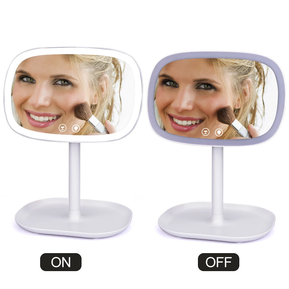 USB зарядка светодиодный зеркало для макияжа вращающийся на 360 градусов с 10X увеличительным сенсорным экраном косметическое зеркало