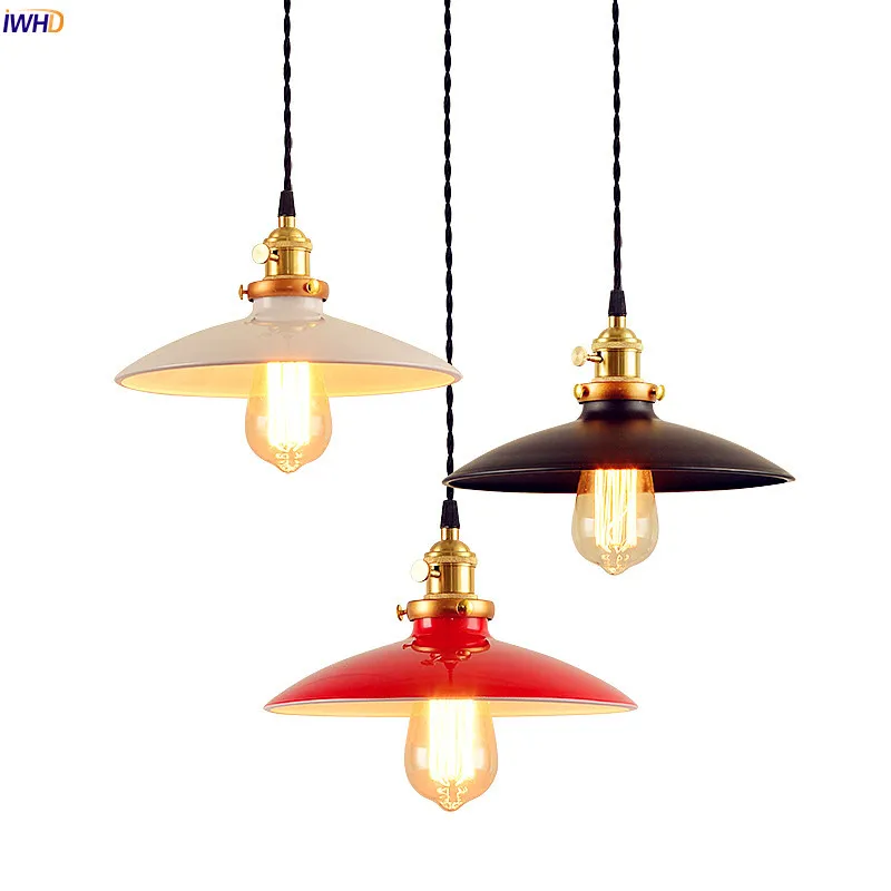 IWHD Retro Vintage Edison Pendant Light Fixtures Dinning Living Room ...