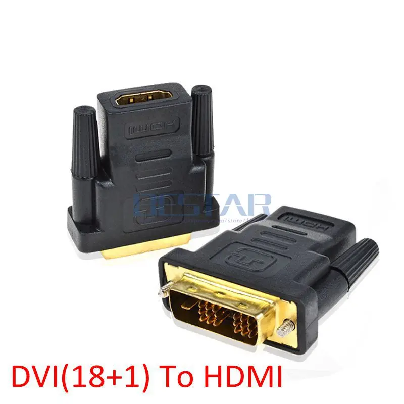 

HDMI DVI Convertor Adapter ,DVI 18+1 24+1 24+5 male DVI-I to HDMI female Converter 1080P Support for Computer to Display Screen