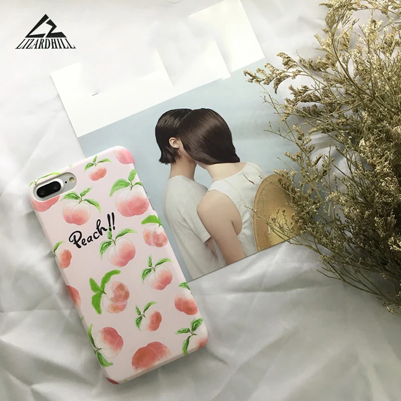 Lizardhilm Симпатичные Фрукты Ананас персик Жесткий ПК Coque телефонные чехлы для iPhone 7